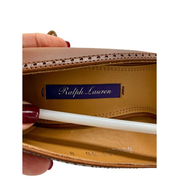 Ralph Lauren Purple Label Collection Shoes Brown Leather Pump Sibylle - Size 8
